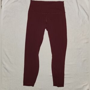 Lululemon Align Pant 25" In Red Merlot. Size 8